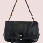 Proenza Schouler Black/Krishna Double Sided Leather PS Courier Bag
