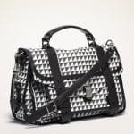 Proenza Schouler Black/White Triangle Print PS1 Medium Bag