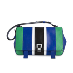 Proenza Schouler Cricket/Royal Blue Patchwork Leather PS Courier Bag