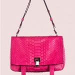 Proenza Schouler Hot Pink Python PS Courier Bag