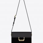 Saint Laurent Black Leather:Suede Lulu Medium Bag