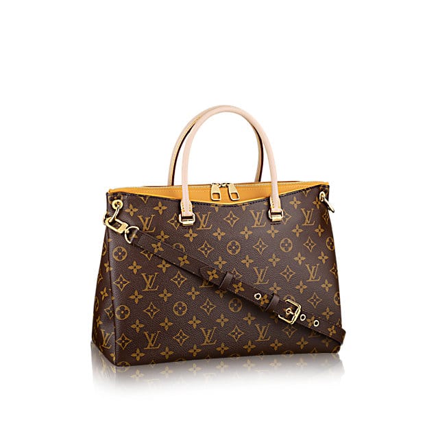 Louis Vuitton, Bags, Louis Vuitton Pallas Tote Shoulder Bag Monogram  Canvas Aurore Used Women