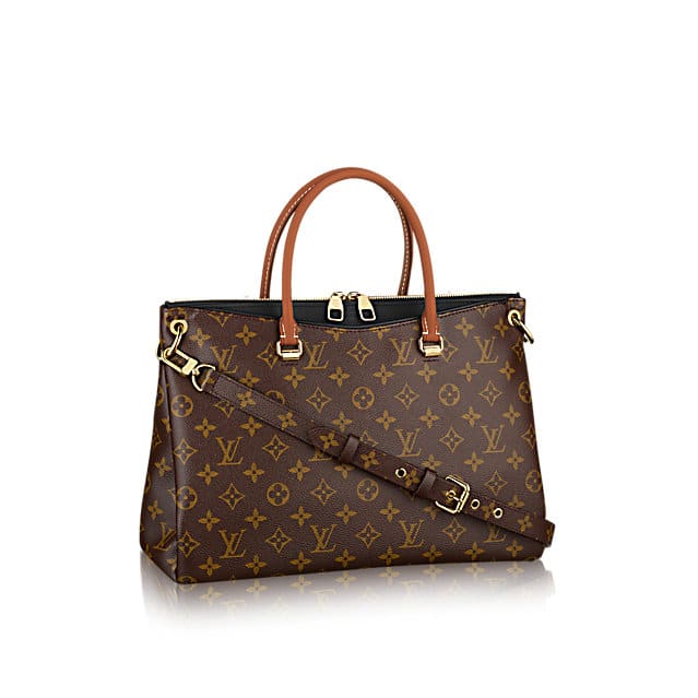 Louis Vuitton, Bags, Louis Vuitton Pallas Mm Monogram Canvas Black Leather  Adjustable Strap