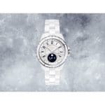 Chanel White J12 Moonphase watch