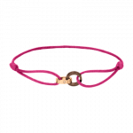 Cartier Pink Gold/Brown Ceramic/Diamonds 2 Hoops Cord Love Bracelet