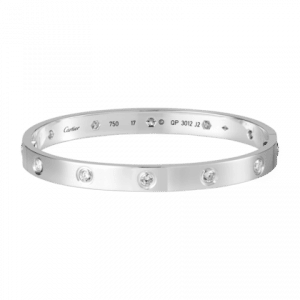 cartier love bracelet platinum diamond