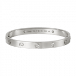 Cartier White Gold with 4 Diamonds Love Bracelet