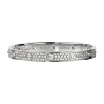 Cartier White Gold with Paved Diamonds Love Bracelet