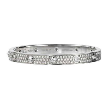 cartier love bracelet platinum diamond
