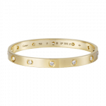 Cartier Yellow Gold with 10 Diamonds Love Bracelet