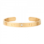 Cartier Yellow Gold/Diamond Open Love Bracelet