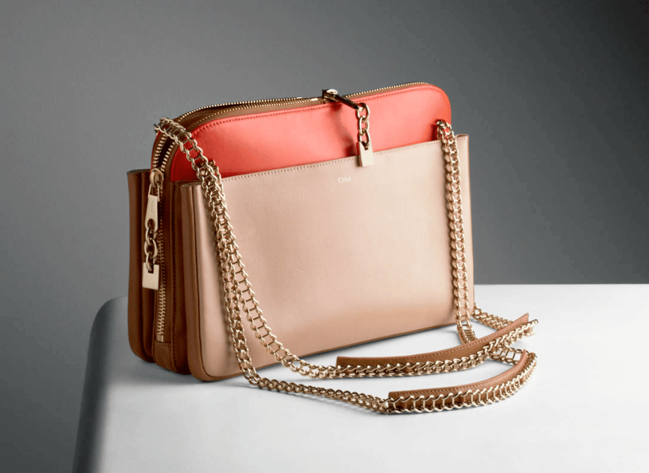 Chloe Biscotti Beige/Mandarine Peel Lucy Bag