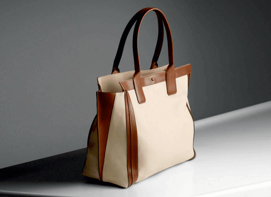 Chloe Husky White/Tan Alison Medium Tote Bag
