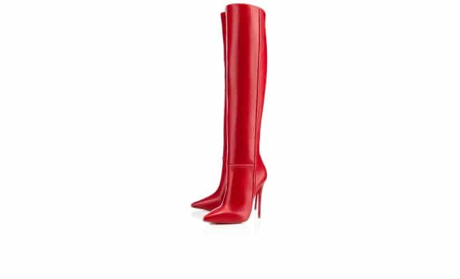 Christian Louboutin Armurabotta Crimson red Boots on Nieves