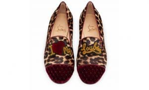 louboutin leopard loafers