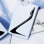 Dior White Warhol Shoe Print Clutch Bag