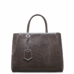 Fendi Brown Rodeo Python 2Jours Medium Bag