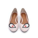 Fendi Pink Plaster Monster Leather Ballet Flats 1