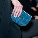 Hermes Blue Crocodile Small Clutch Bag - Runway Spring 2014