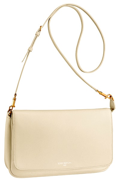 Sold at Auction: LOUIS VUITTON Shoulder bag in white leather - Cruise 2014