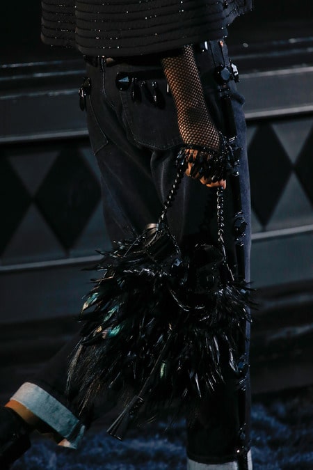 Louis Vuitton Black Feathered Noe Bag - Runway Spring 2014