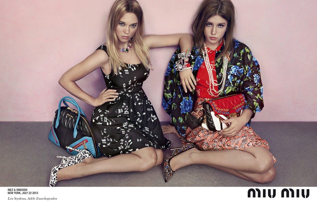 Miu Miu Resort 2014 Ad Campaign with new Biker bag