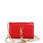 Saint Laurent Red Patent Cassandre Tassel Small Shoulder Bag