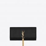 Saint Laurent Black Cassandre Tassel Clutch Bag