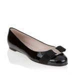 Salvatore Ferragamo Black Patent Varina Flat Shoes 1