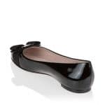 Salvatore Ferragamo Black Patent Varina Flat Shoes 2