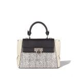 Salvatore Ferragamo Black/White Calfskin/Hayers Snake Sofia Small Bag