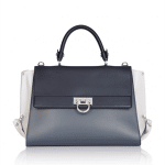 Salvatore Ferragamo Grey/White Sofia Large Bag