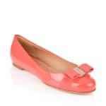 Salvatore Ferragamo Morning Rose Patent Varina Flat Shoes