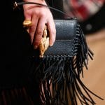 Valentino Black Fringed Flap Small Bag - Runway Spring 2014