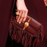 Valentino Burgundy Fringed Flap Small Bag - Runway Spring 2014