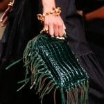 Valentino Green Crocodile Fringed Clutch Bag - Runway Spring 2014