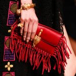 Valentino Red Fringed Flap Small Bag - Runway Spring 2014