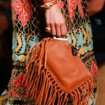 Valentino Tan Fringed Clutch Bag - Runway Spring 2014