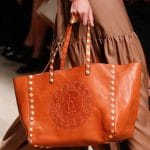 Valentino Tan Studded Tote Bag - Runway Spring 2014