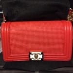 Chanel Cube Red Embossed Boy Bag - Cruise 2014