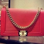 Chanel Cube Red Embossed Boy Bag - Cruise 2014