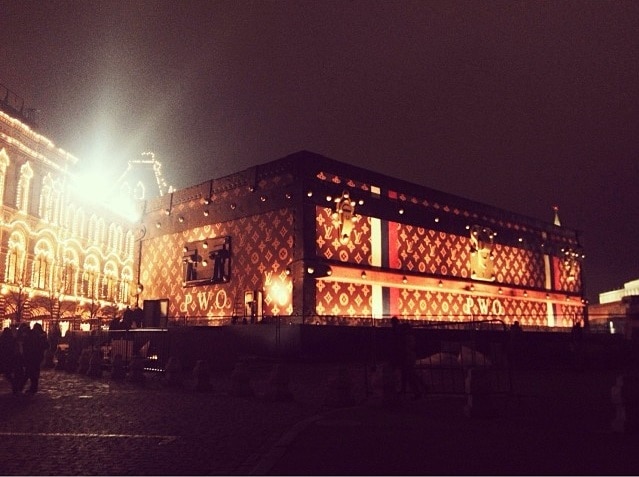 Louis Vuitton Trunks in Red Square Moscow