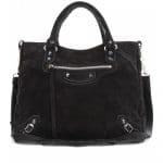 Balenciaga Marble Black Suede City Bag - Fall 2013