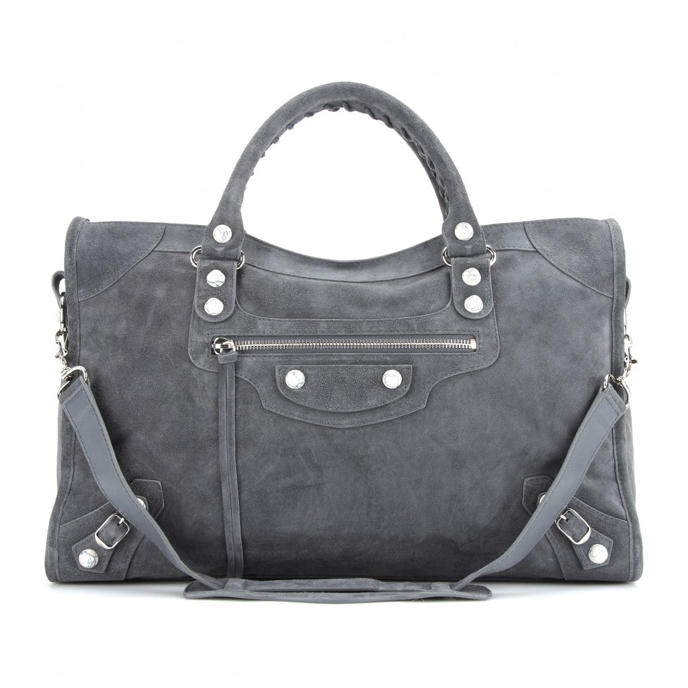 Balenciaga suede bag top grey