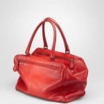 Bottega Veneta Fraise New Red Madras Sfumato Brera Medium Bag