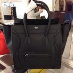 Celine Black Pebbled Leather Mini Luggage Bag - Cruise 2014