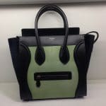 Celine Black/Green Pony Hair Mini Luggage Bag - Cruise 2014