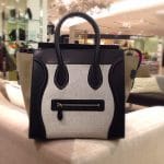 Celine Black/Tan Leather/Suede/Canvas Mini Luggage Bag - Cruise 2014