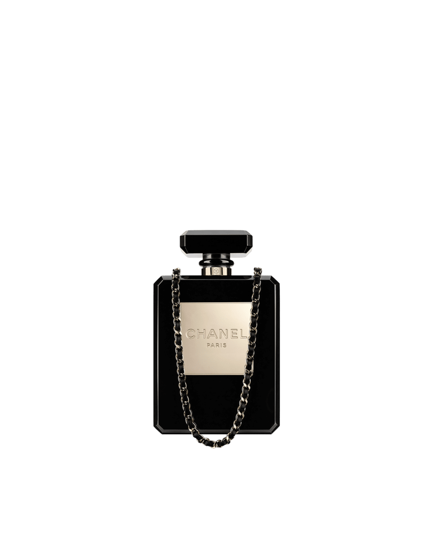 Chanel Black Perfume Bottle chain Bag - Cruise 2014