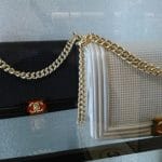 Chanel Black / White Cube Boy Medium Flap Bags